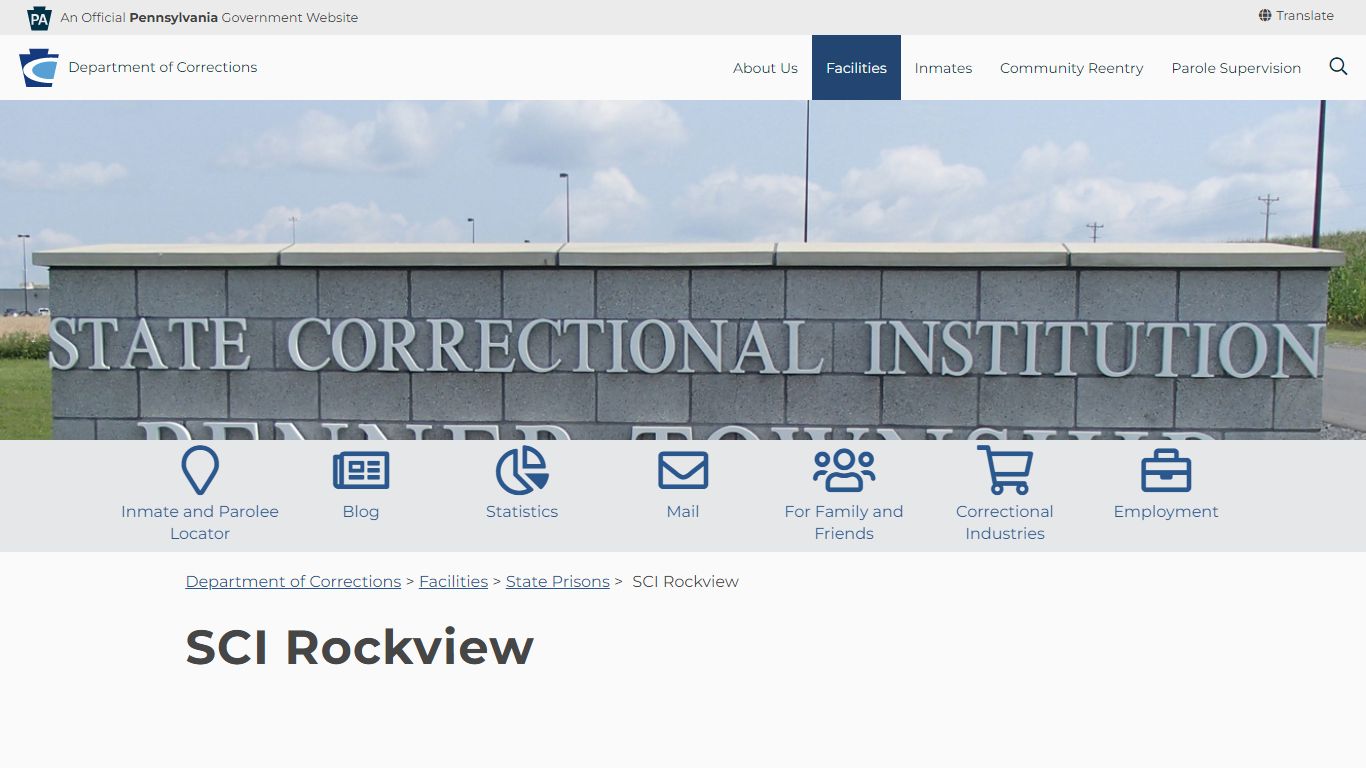 SCI Rockview - Pennsylvania Department of Corrections